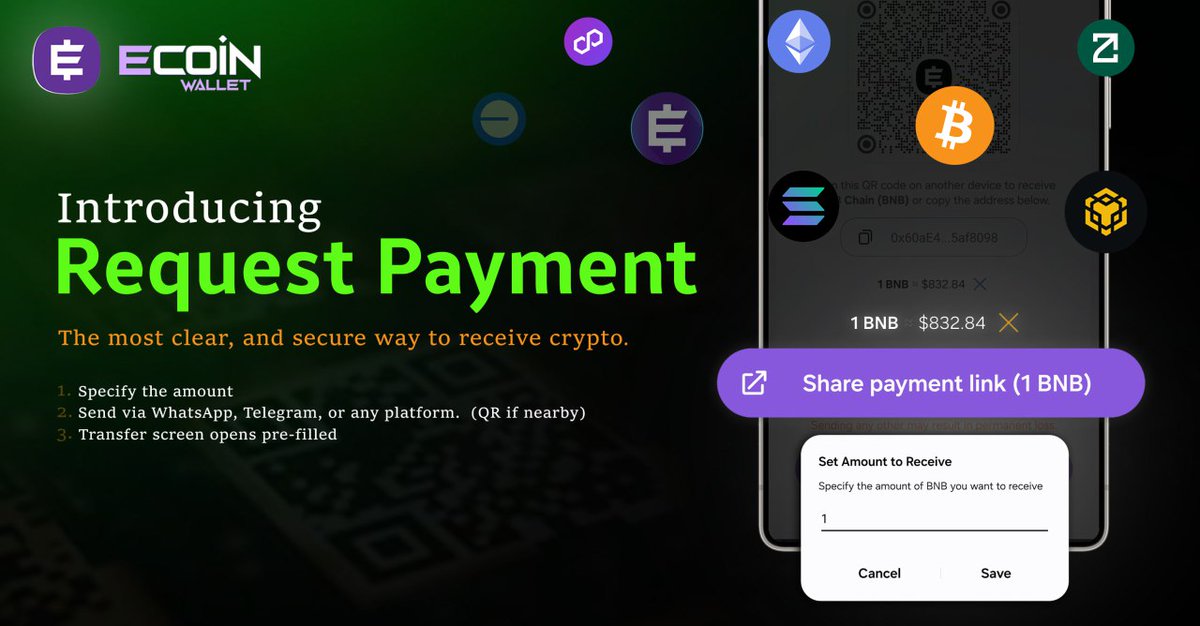 Version (1.7.8)
(Released on Aug 16th) 🔔

✨ Request payment system

Request crypto payments  for any Crypto easily! Share your request with a friend or client via a dedicated link 🔗 in seconds — no more worries about wrong wallet addresses or networks.

⭐  Specify the amount