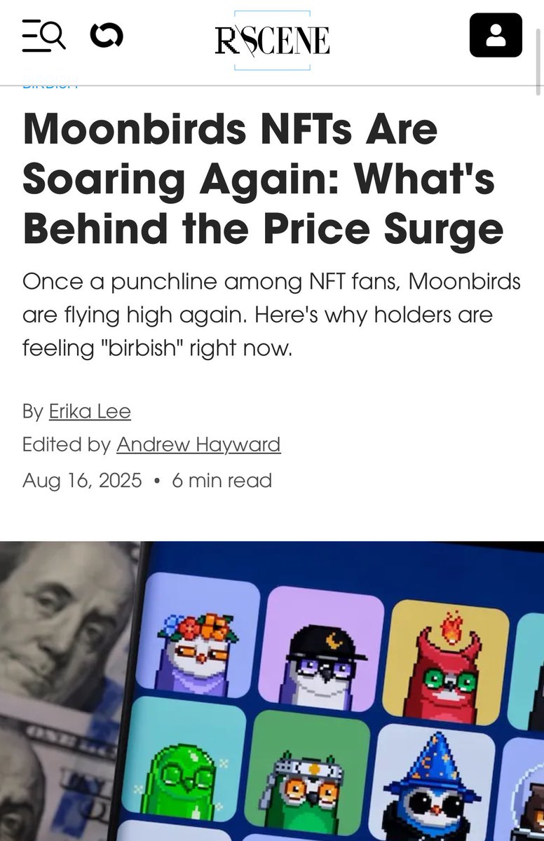 why are the birbs back? 

i interviewed <a href="/spencer/">Spencer</a> and wrote about the <a href="/moonbirds/">Moonbirds</a> renaissance ✍🏼

link in second tweet