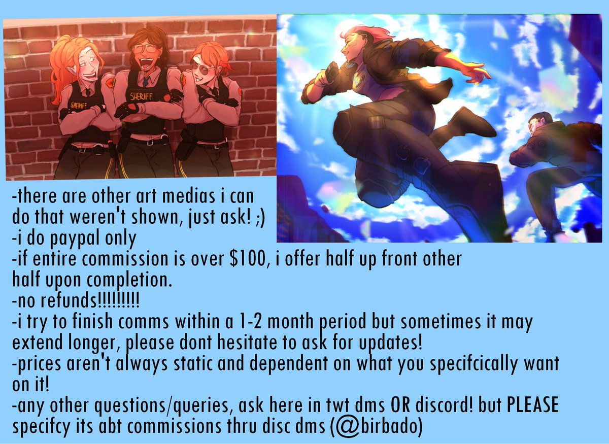 the birb c0mms have opened once more!! 5 slots ripe for the taking- dm here/discord for additional questions/queries or to reserve ur wonderfull c0mm now🎉