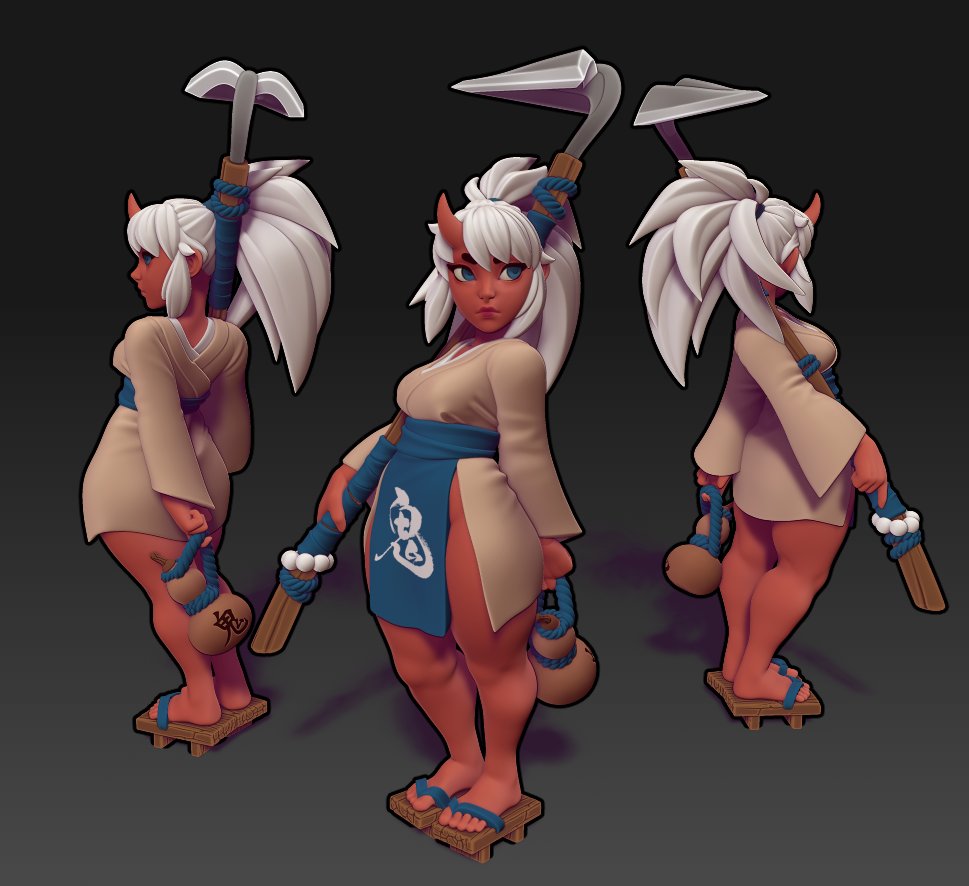 An Oni farmer girl for September!