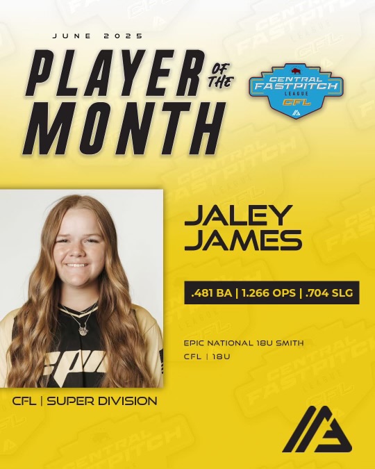 Epic National 18U Smith (@epicnational18) on Twitter photo Our 2025 <a href="/MizzouSoftball/">Mizzou Softball</a> player <a href="/JaleyJames/">Jaley James</a> is <a href="/thealliancefp/">The Alliance Fastpitch</a> CFL Player of the Month! This girl showed up for her team day in and day out and we can't wait to see the impact she makes at Mizzou! <a href="/EastonFastpitch/">Easton Fastpitch</a> <a href="/RawlingsSB/">Rawlings Softball</a> <a href="/ExtraInningSB/">EXTRA INNING SOFTBALL</a> <a href="/los_stuff/">Carlos Arias</a> Our 2025 <a href="/MizzouSoftball/">Mizzou Softball</a> player <a href="/JaleyJames/">Jaley James</a> is <a href="/thealliancefp/">The Alliance Fastpitch</a> CFL Player of the Month! This girl showed up for her team day in and day out and we can't wait to see the impact she makes at Mizzou! <a href="/EastonFastpitch/">Easton Fastpitch</a> <a href="/RawlingsSB/">Rawlings Softball</a> <a href="/ExtraInningSB/">EXTRA INNING SOFTBALL</a> <a href="/los_stuff/">Carlos Arias</a>