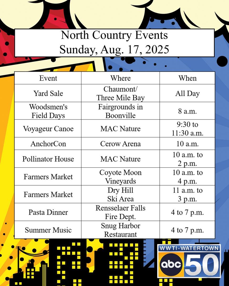 Check out more Community Events at informnny.com  #northcountryny #communityevent #ABC50 #fun