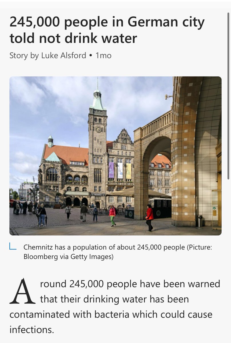 In other news they apparently don’t want to tell tourists coming to #Chemnitz, the tap water is not safe for immunocompromised individuals and small children. The most recent update I could find was from last week confirming the issue was not resolved. 💩 #GERMany #travel