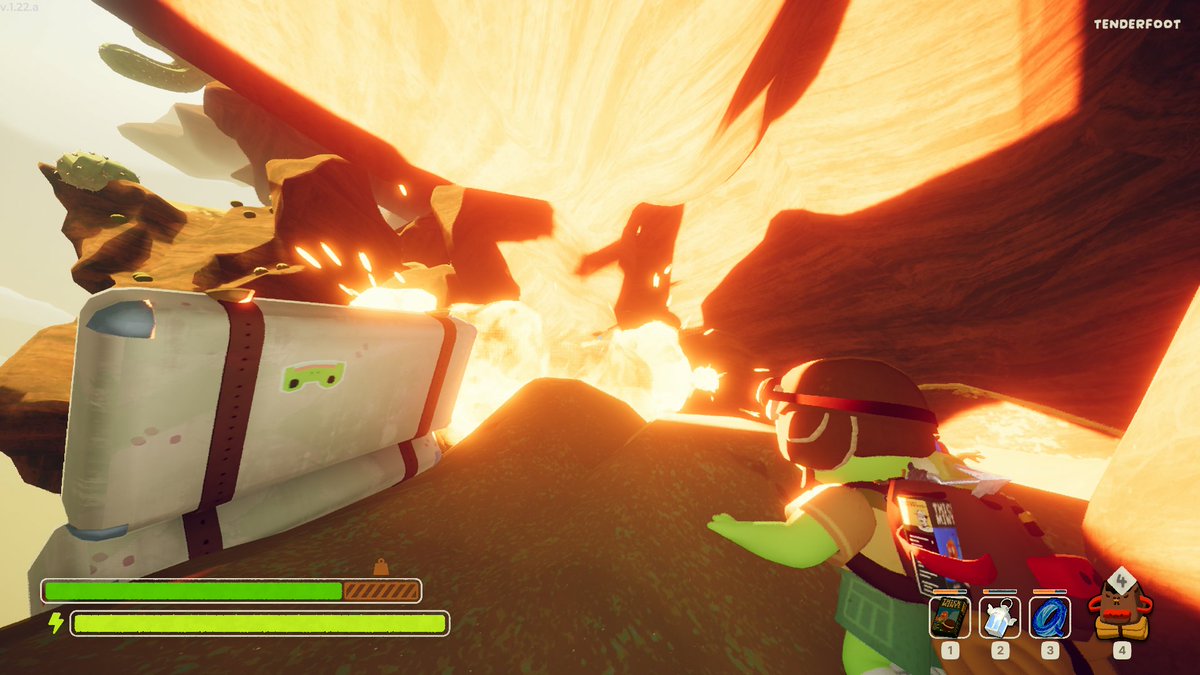 The new PEAK Update was... well, PEAK!

The Mesa definitely gave us a run for our money... but it was a blast! (No pun intended, maybe.)

ALSO we (<a href="/TheLegendCreat1/">TheLegendCreator</a> ) found a Dog/Wolf in the Mountain! (First Update Day, 2nd and 3rd Pic)

<a href="/AggroCrabGames/">AGGRO CRAB 💥</a> #PEAK