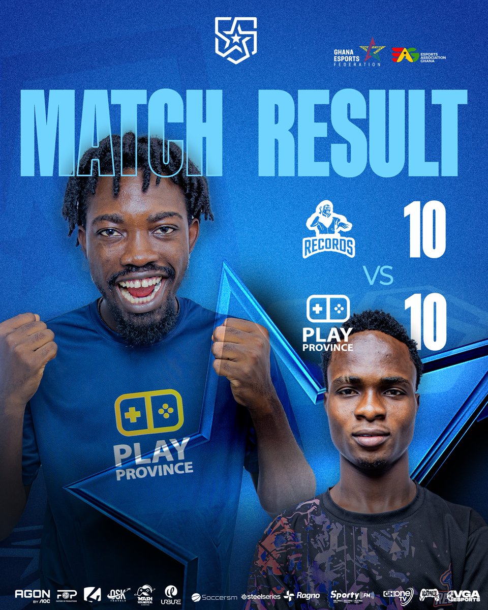 Ghana Esports League (@ghesportsleague) on Twitter photo What a comeback! <a href="/PlayProvince/">PlayProvince</a> pulled off an incredible turnaround to tie the game in a 10-10 drama, <a href="/wickedandjovial/">DIOS BENDIGA🤲🏽✨</a> showing pure grit and determination. From almost out of it to a hard-fought draw – this match had it all! 🔥🔥 GGs <a href="/TeamCanvic/">Canvic Esports Team</a>
#EsportsDrama #ClutchMoment What a comeback! <a href="/PlayProvince/">PlayProvince</a> pulled off an incredible turnaround to tie the game in a 10-10 drama, <a href="/wickedandjovial/">DIOS BENDIGA🤲🏽✨</a> showing pure grit and determination. From almost out of it to a hard-fought draw – this match had it all! 🔥🔥 GGs <a href="/TeamCanvic/">Canvic Esports Team</a>
#EsportsDrama #ClutchMoment