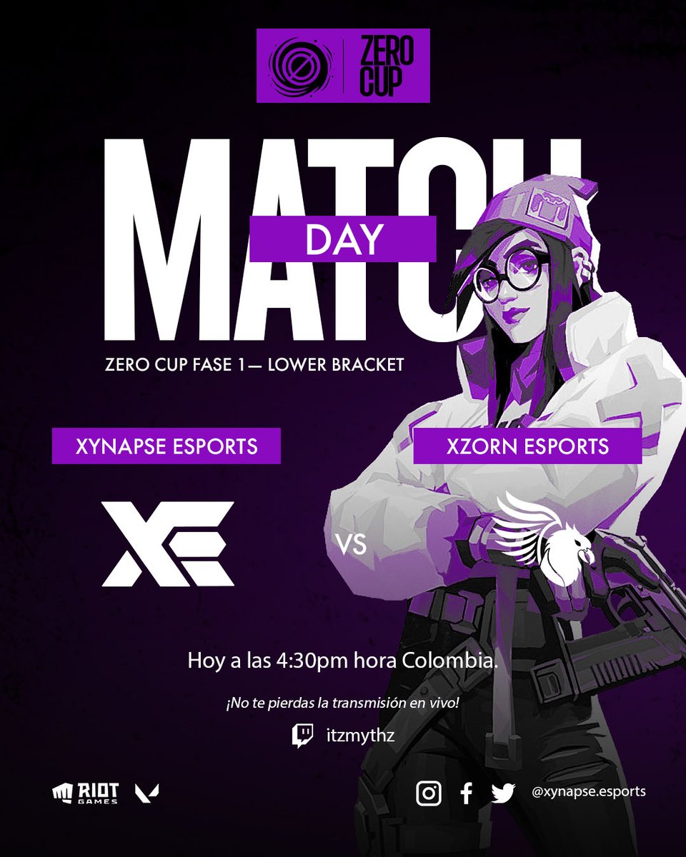 MATCH DAY! 🎯

Hoy jugamos lower de la Zero Cup 2 tras la derrota de ayer. 

Estamos más fuertes que nunca, así que no se pierdan la transmisión. 🔥

twitch.tv/itzmythz

#BoraXynapse #Valorant #Esports #Gaming