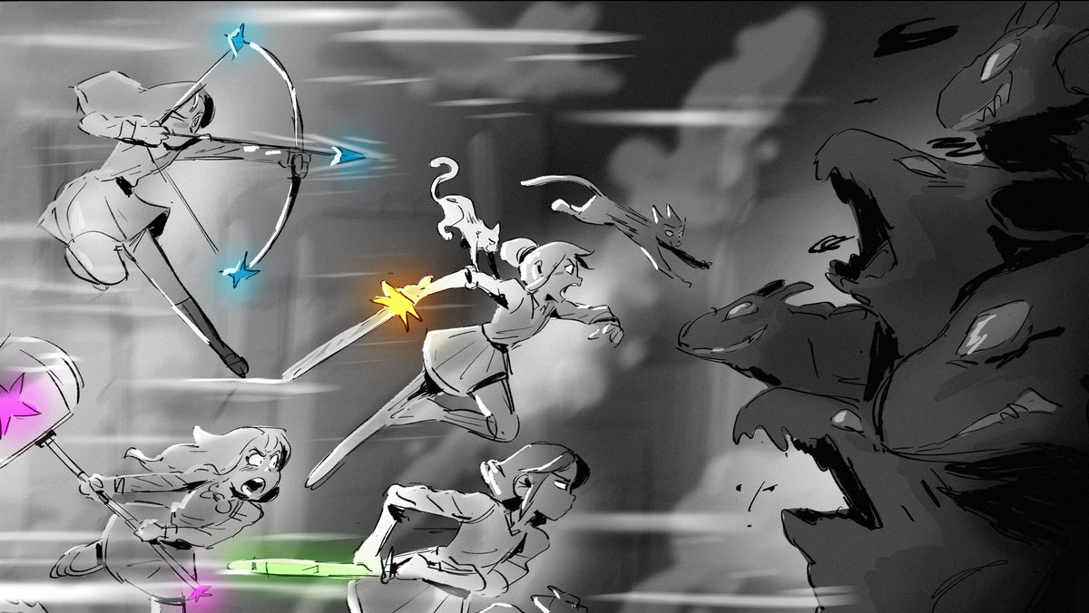 DanielMTal's tweet image. Next 3 panels, I will share the final 2 tomorrow! Watch the process video if you wanna just spoil it now haha