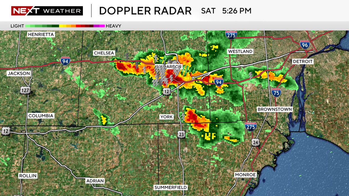 A Severe Thunderstorm Warning has been issued for the highlighted counties until Aug 16 6:30PM. #miwx #weather