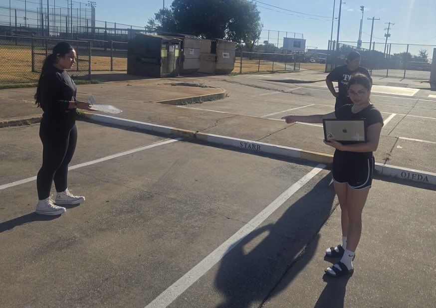 Our softball team in action painting teacher parking spots 🥎 #GiveEverything