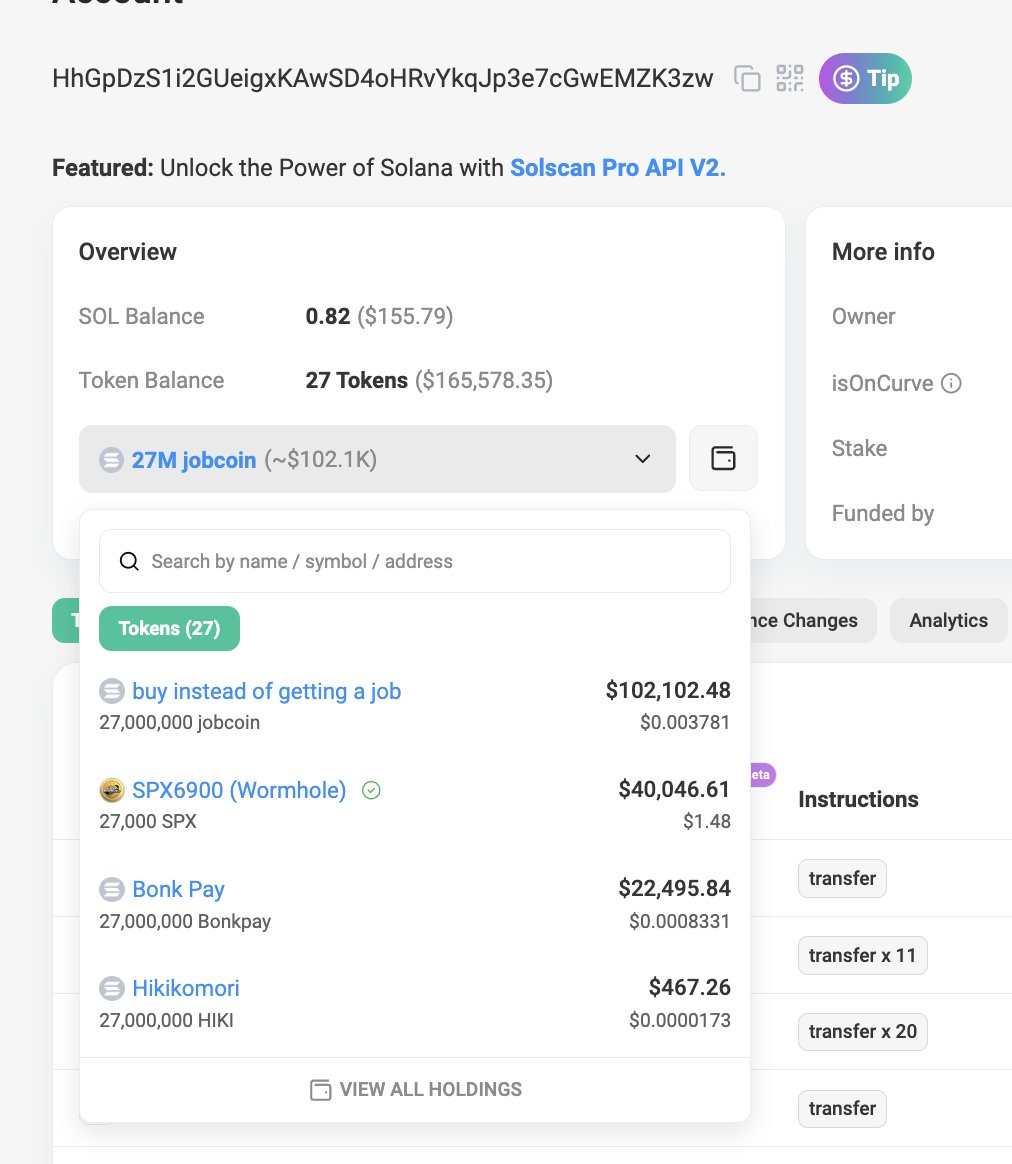 web3debtfree's tweet image. 2/🧵 $1,500,000+ of meme coins held by these new buyers

(HODL): $69,855.85
(Tokabu): $934,288.32
(WBTC): $325,544.64
(jobcoin): $102,102.48
 (USELESS): $22,172.56

All purchasing $BONKPAY in last 48hrs