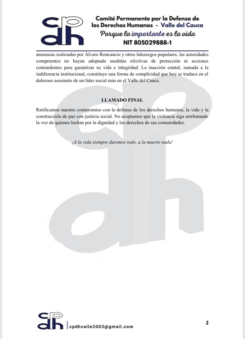 Gildardo Silva #PactoHistórico 💚💛 (@gildardosilvaph) on Twitter photo Como curul nos sumamos al comité permanente por la defensa de los derechos humanos <a href="/CPDHColombia/">Comité Permanente Por La Defensa de los DD.HH.</a>, para expresar nuestra profunda preocupación y rechazo frente a la creciente ola de violencia que se vive en Palmira y en el departamento del Valle del Cauca, donde diversos Como curul nos sumamos al comité permanente por la defensa de los derechos humanos <a href="/CPDHColombia/">Comité Permanente Por La Defensa de los DD.HH.</a>, para expresar nuestra profunda preocupación y rechazo frente a la creciente ola de violencia que se vive en Palmira y en el departamento del Valle del Cauca, donde diversos
