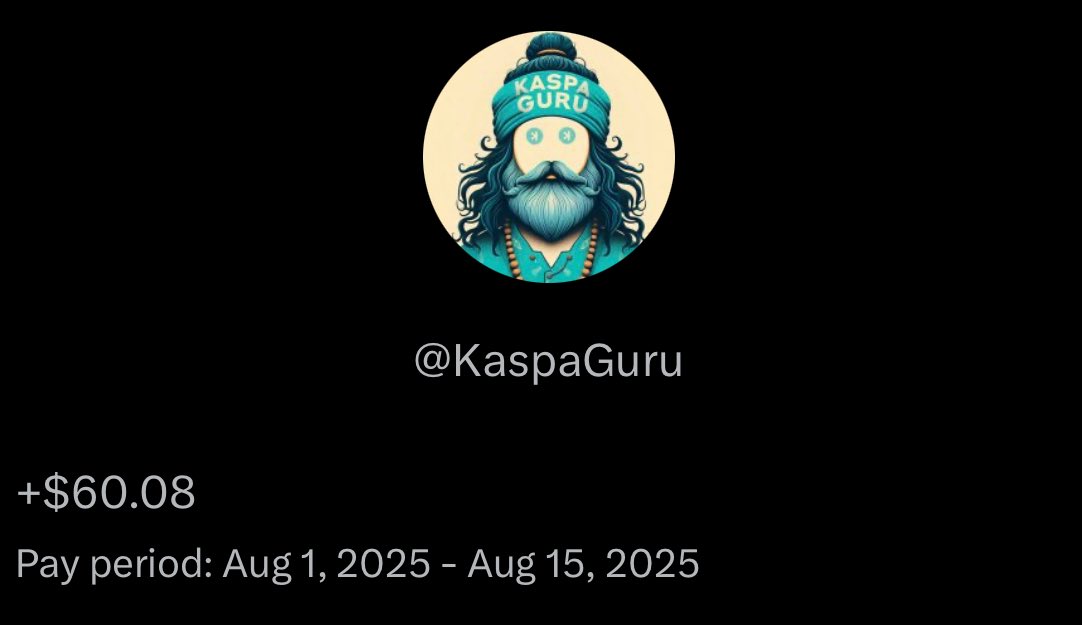 Buying $KAS with my X payout and giving it away to a random follower who likes this post

Winner picked in 24 hours. Good luck!