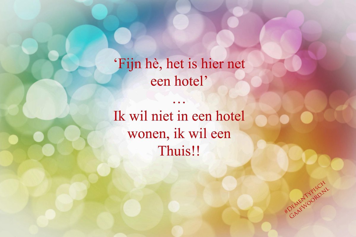 #DemenTypisch #dementie #GaafWoord #Alzheimer #overdenking #overpeinzing #verpleegThuis #ouderenzorg #dementiezorg #omdenken #overdenken #bewustzijn 
#inspirator #omdenken 

<a href="/alzheimernl/">Alzheimer Nederland</a>