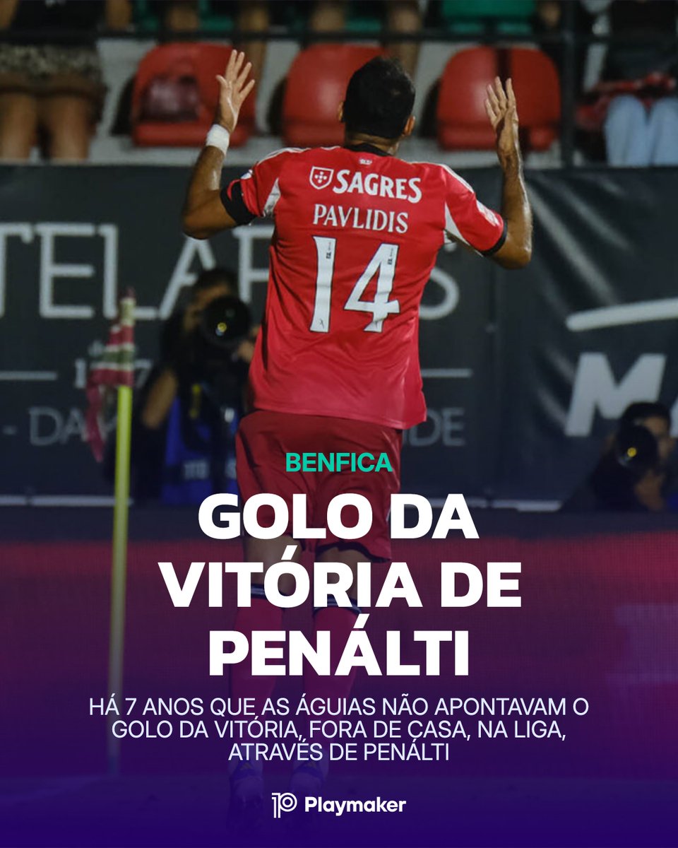 🚨Há 7 anos que o 🔴Benfica não vencia um jogo da Liga Portuguesa, fora de casa, com o golo da vitória a ser apontado por grande penalidade.