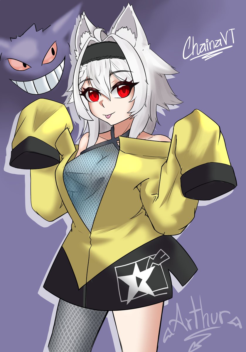 POS ERA UN CHAINITA ENIGMA 
jejej se que gengar no pinta nada con enigma pero se que le gusta ese poke al chainita y pos hace rato queria dibujarlo tonces todo unido 
#ChainaArt #Pokemon #VtuberES