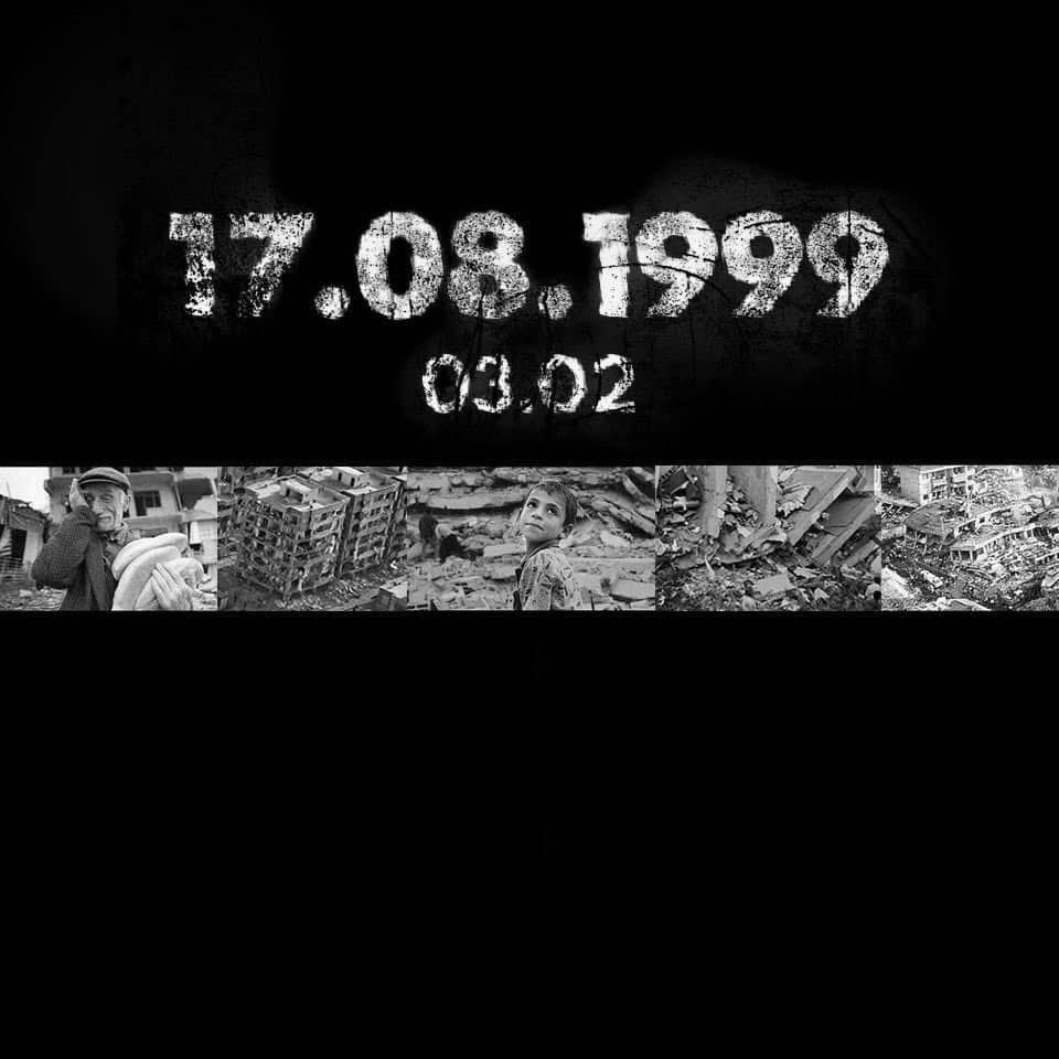 17 Ağustos 1999 depreminde hayatını kaybeden vatandaşlarımızı rahmetle anıyoruz.