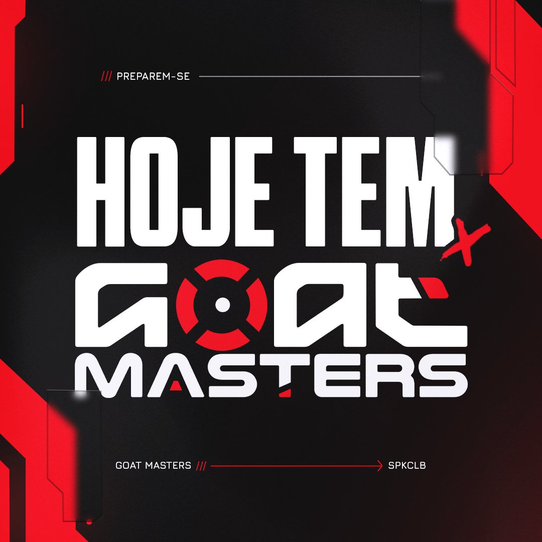 G0ATgg's tweet photo. Hoje é dia de #GOATMASTERS, galera!
Nos vemos às 20H ao vivo em https://t.co/v9nxP5KZjH https://t.co/gII6HiUuPi