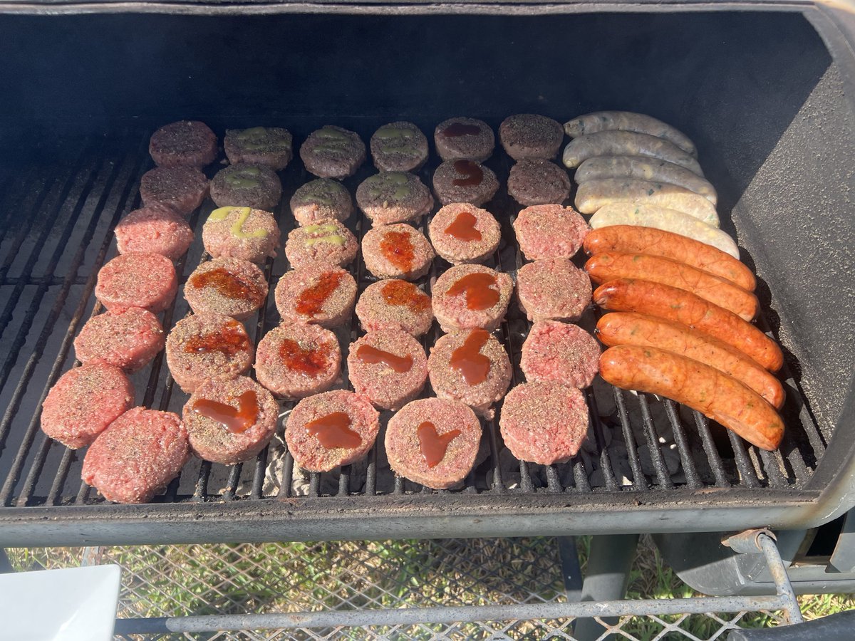 For at least 1 more week Saturday’s are for grillin’!! Sliders &amp; jalapeño sausages!