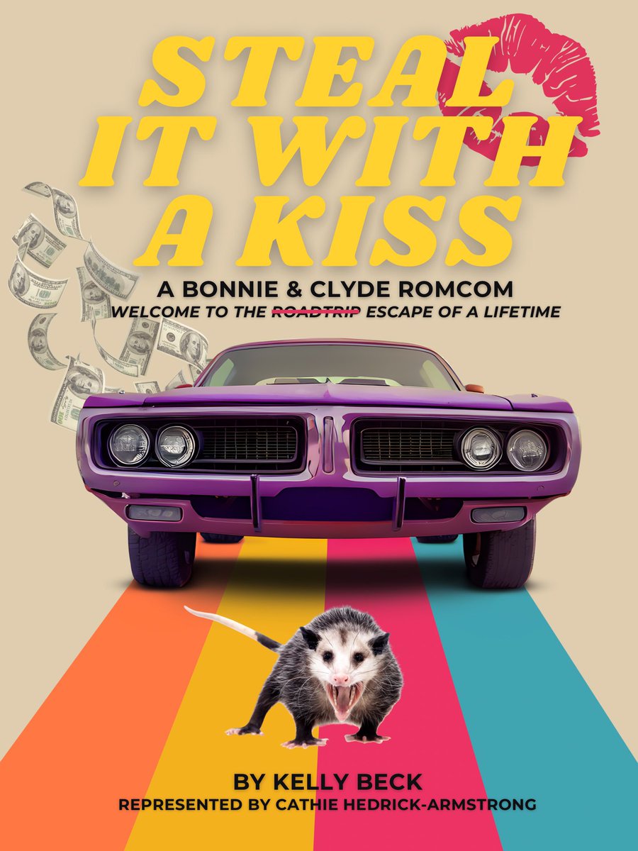 Step 1: rob a bank  
Step 2: oh sh*t, the teller is my ex.  
Step 3: kidnap him &amp; pretend it’s foreplay  
Step 4: run   

THE PARADISE PROBLEM x  THE BLONDE IDENTITY in second-chance, bonnie &amp; clyde romcom.

#editors #posterpit