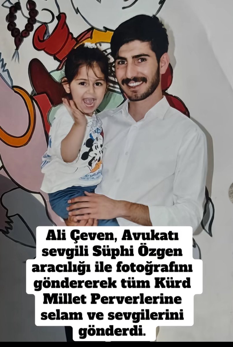 Ali Çeven kardeşimize geçmiş olsun dileklerimizi iletiyoruz.
Selamını aldık, bizler de en içten selamlarımızı kendisine gönderiyoruz.

Ali Çeven, Kürt kimliğiyle gurur duyan, ülkesini seven, bilgili ve kendini yetiştirmiş bir gençtir. Özellikle Kürt tarihini en doğru ve etkili