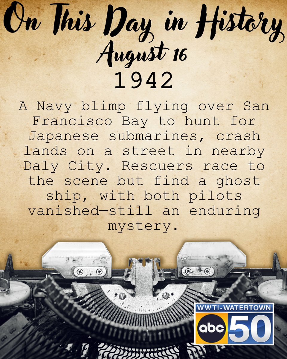 What happened today in history? Don't wonder, ABC 50 knows and is telling all the fun history facts! #ABC50 #fun #TodayinHistory #History