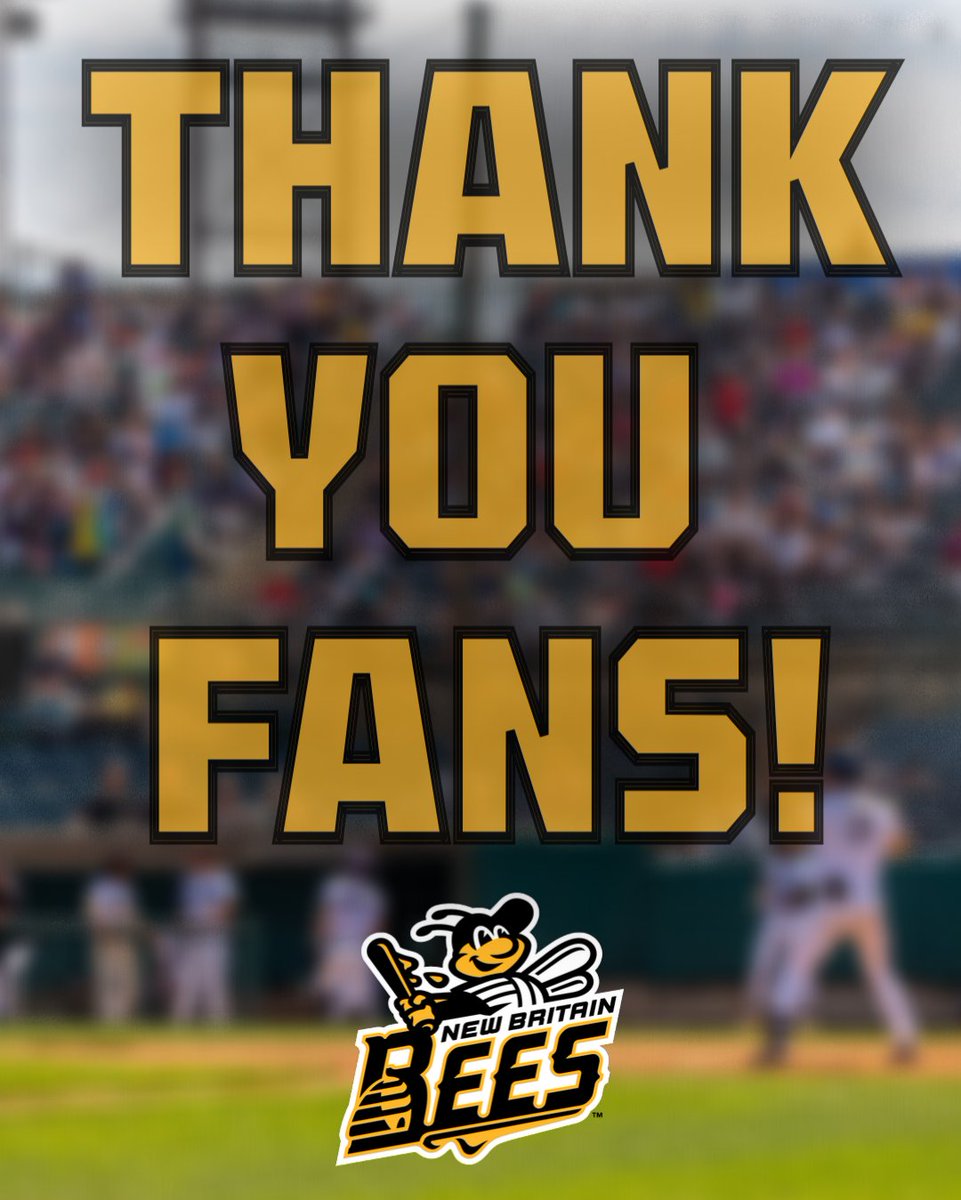 Thank you fans for another memorable season at New Britain Stadium!

Didn't get the result we wanted today, but your 2025 New Britain Bees made history as the first team in franchise history to play for a championship.

See you all at the ballpark in 2026!
