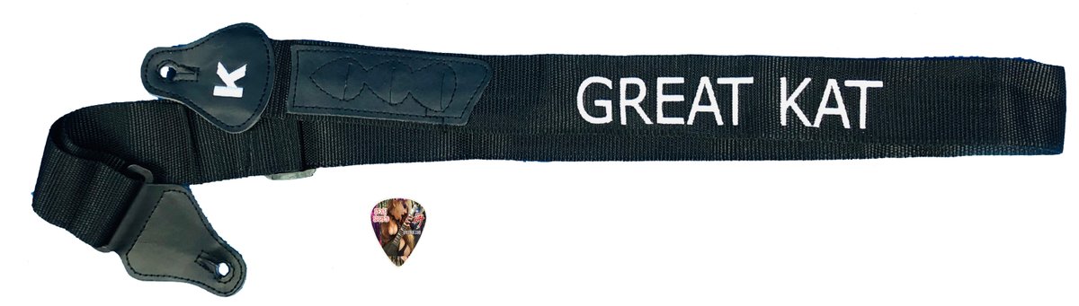 greatkatviolin's tweet image. NEW on KAT STORE!
#EMBROIDERED &quot;GREAT KAT&quot; BLACK GUITAR STRAP &amp;amp; PICK!
ALL Personalized Autographed by THE GREAT KAT!
ONLY on the KAT STORE: 
greatkat.com/katshredstore.…

#GUITAR #MERCH