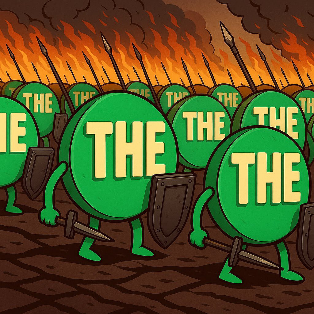 Army of THE tokens marching in a fiery background