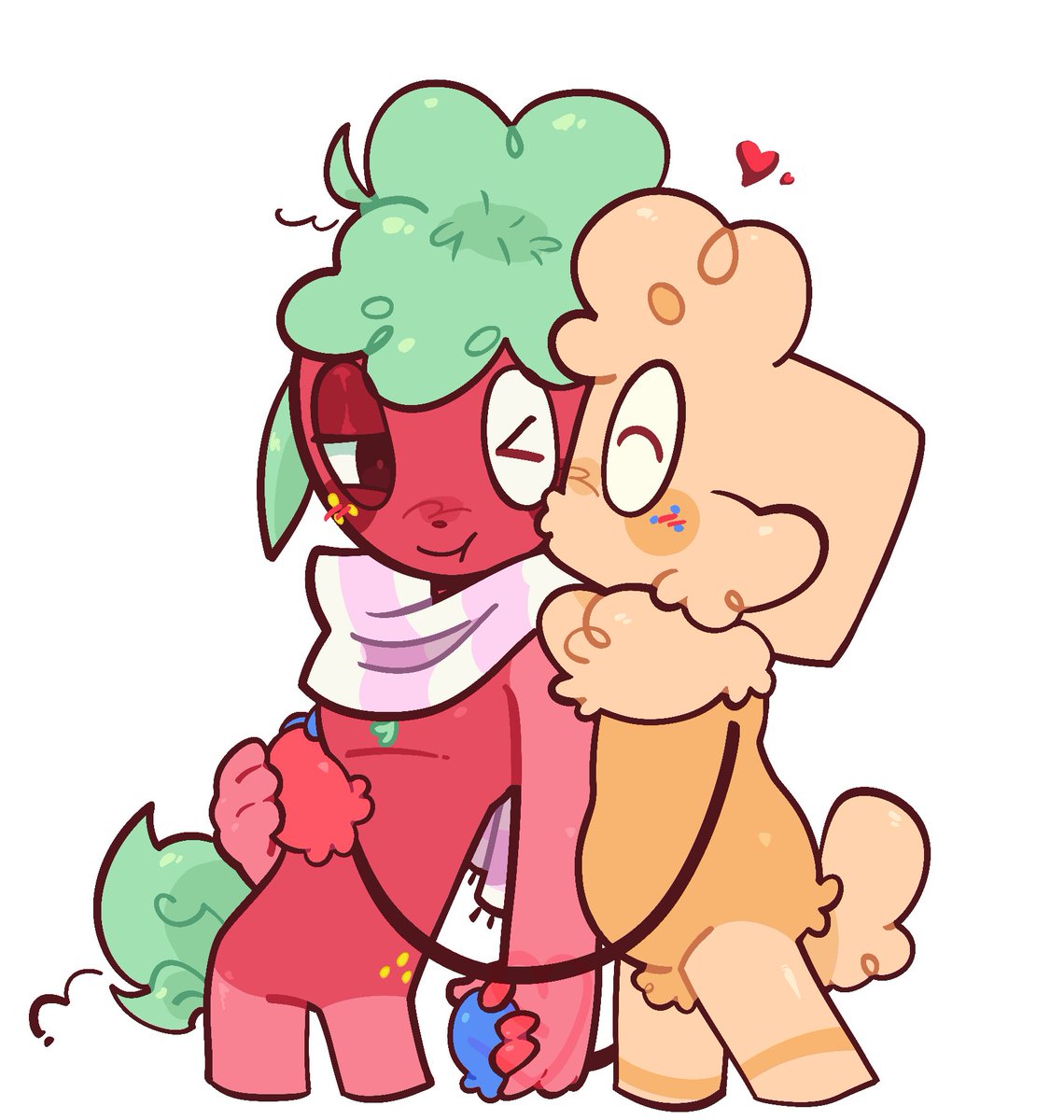 Someone requested berryhugs on my strawpage and it’s been a while since I’ve done requests sooooo.. #dandysworld #dandysworldfanart #berryhugs #art