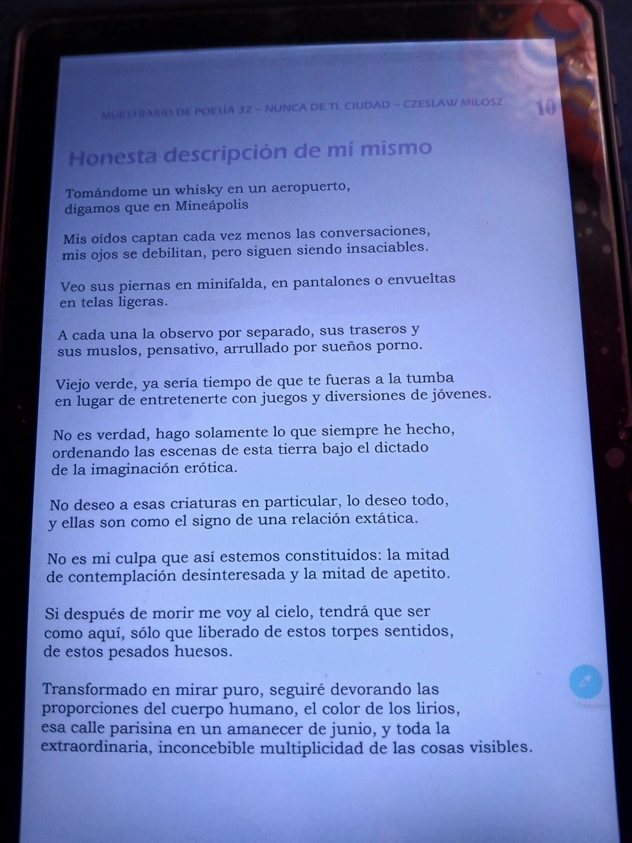 Rosalinda Alvarez (@papillo2014) on Twitter photo Czeslaw Milosz / Nunca de Ti Ciudad.
Poemario Czeslaw Milosz / Nunca de Ti Ciudad.
Poemario