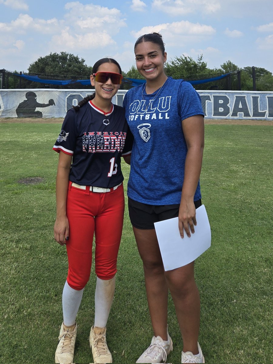 I got LOTS of work today at OLLU! I loved being there and working with Coach Jody, Coach Melissa, and a lot of the players! I was so happy to be back and to show how much I've improved since last year! Thank you for having me again, and I can't wait to return! 💙😇 #WingsUp