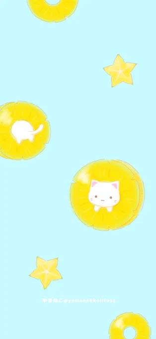 今日は パイナップルの日 過去絵ですが パイナップル絵集めました #猫 #イラスト #パイナップルの日