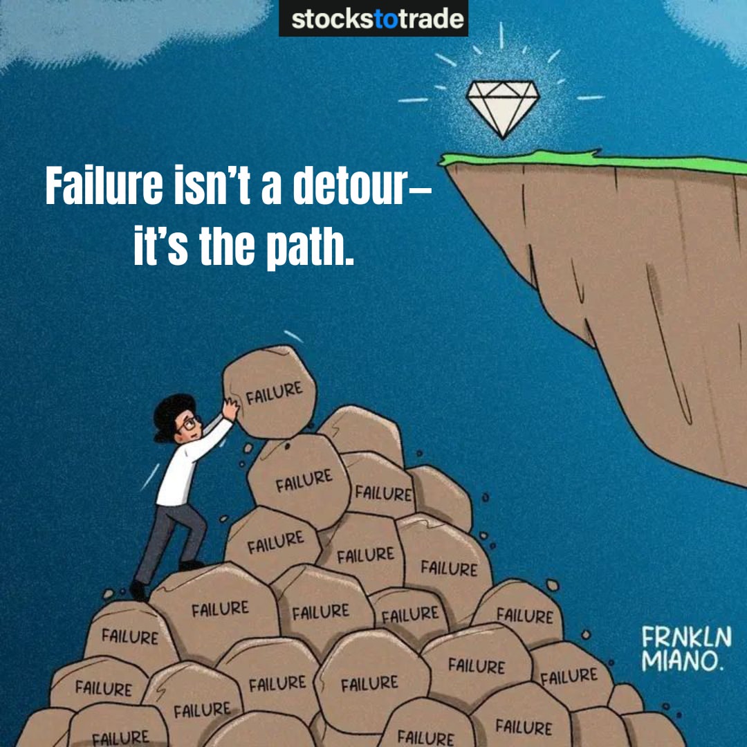 StocksToTrade's tweet image. Every blown trade...

...every mistake

...every failure

...every red day

It’s how you learn.

It’s how you grow.

It's how you succeed.

Retweet this if you understand and promise to fail your way to wisdom and lasting success over time!
.