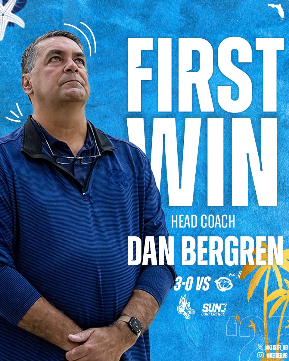𝐅𝐢𝐫𝐬𝐭 𝐰𝐢𝐧 ✔

Big congratulations to Head Coach Dan Bergren on his first win at Keiser sweeping No. 11 Montana Western!

#DefendTheBeach