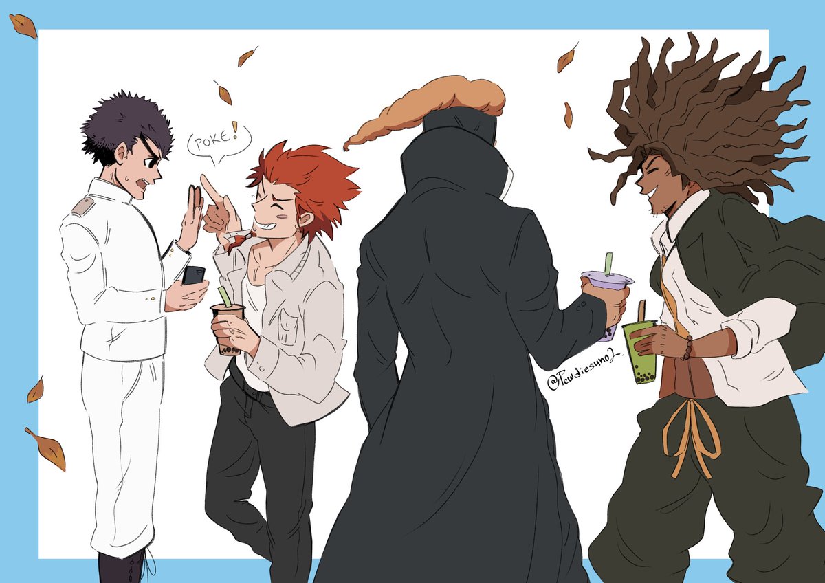 Boba Date 🧋✨️
☆ミ
#myart #danganronpa #triggerhappyhavoc #leonkuwata #mondoowada #yasuhirohagakure #kiyotakaishimaru