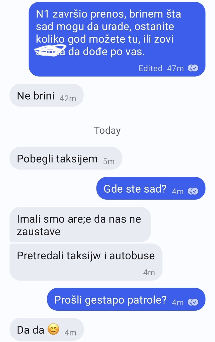 BiljanaLuki's tweet photo. Crtica o boleštini u kojoj živimo;
prijateljice su otišle na NBg na protest, kad je policija krenula da baca suzavac, prebija i hapsi, pobegle u najbližu zgradu (puštali ih Novobeograđani).
Popele su se na krov zgrade, onda je žena iz zgrade došla po njih, rekla im da vrše racije po ulazima i sakrila ih u svoj stan.
Kad im se učinilo da je prošlo dovoljno vremena, pozvale taksi, povezle i preplašenu devojku koja se krila na stepeništu ka podrumu. Taksista ih vozio uličicama, da izbegne racije koje su svuda.
Nekako stigle u stari grad.
Živimo okupaciju iz Otpisanih!