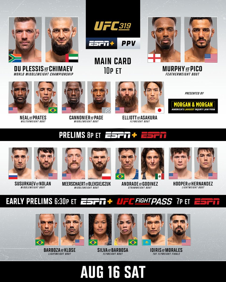 Here we go! #UFC319
