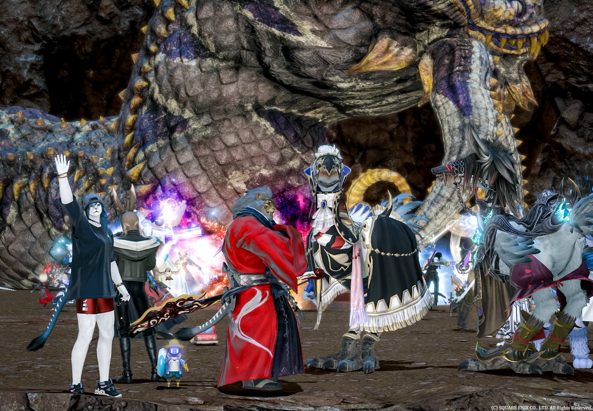 昨晩のFC活。地図にサンドリアに紅蓮祭に。加えて久々のトクローネまで湧いててけっこう大盛りでございました🐍サンドリア嘉村さん中心にまだまだ荒れるねえ(笑) #FF14 #ララフェル #ロスガル