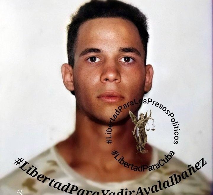 Su nombre es Yadir Ayala Ibañez, preso político del 11J condenado a 10 injustos años por los delitos fabricados de atentado y desórden público. No lo dejemos solo. Exijo su liberación inmediata. Yadir es inocente! 
#LibertadParaTodosLosPresosPoliticos #AbajoLaDictadura 
#Cuba