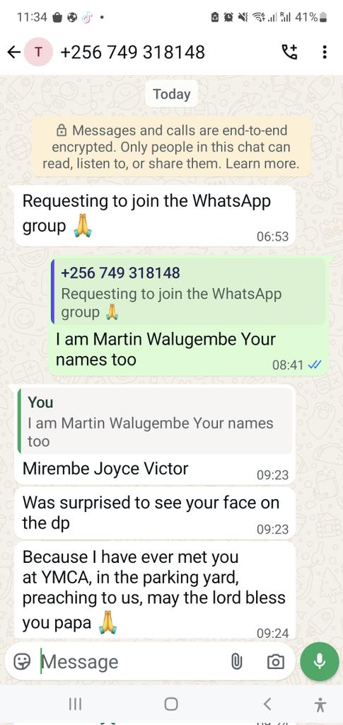 Lets continue to preach the Gospel of our Lord Jesus you don't know the seeds you are sowing.

Now she wants to join Phaneroo WhatsApp Groups.