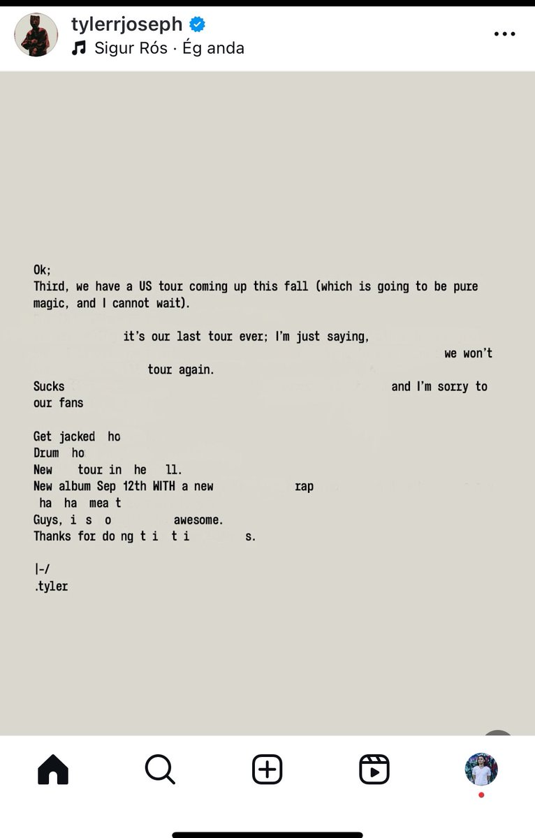 concertstephen's tweet photo. i can’t believe everyone missed the hidden message in tyler’s post https://t.co/SYokKkGIW9