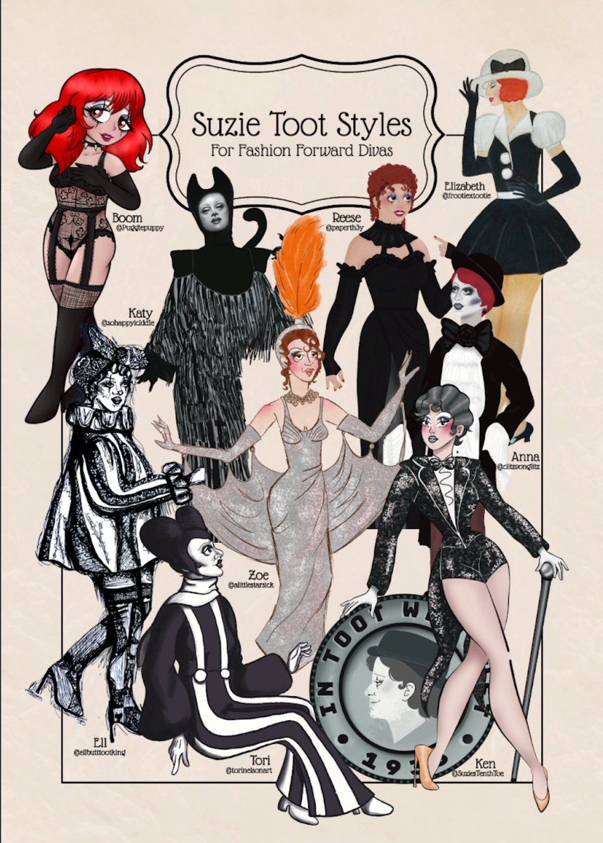 so glad i could be part of this poster project for suzie! 
Proud that my favourite queen now has two things that contain my messy little drawings 🤍 

Tysm to everyone that made it happen! and to <a href="/suzietoot/">Tootsie Scooter</a> for your lovely reaction to it ♥️