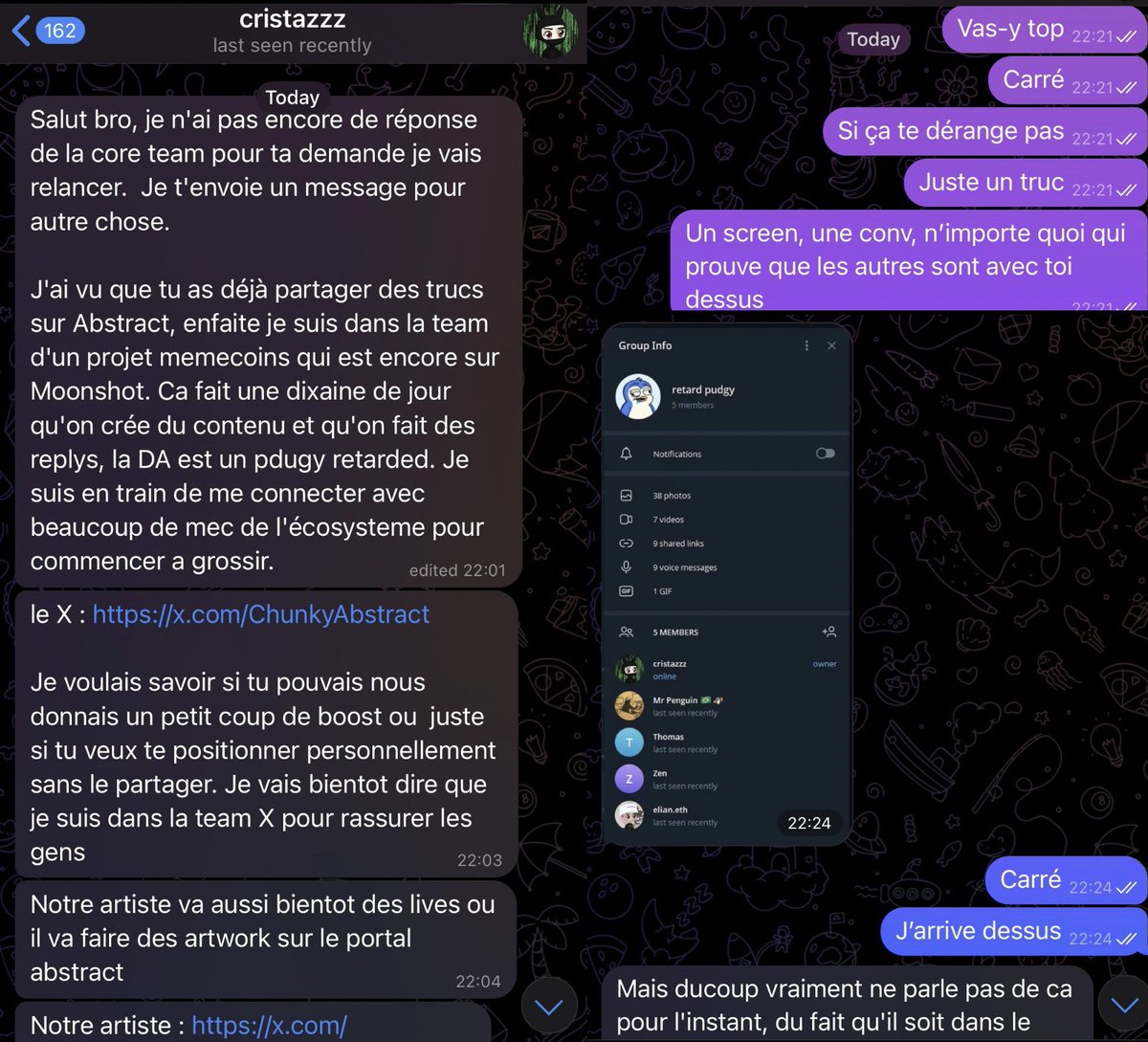 le699a's tweet image. The @MegalioETH team raised 6-figs from their mint &amp;amp; delivered nothing so far

They’ve launched $CHUNKY, a memecoin on Abstract about 2 weeks ago and they just rugged

Elian, Thomas &amp;amp; Cristaz were all part of the team btw

Now you know what to expect from them for Megalio 🫡