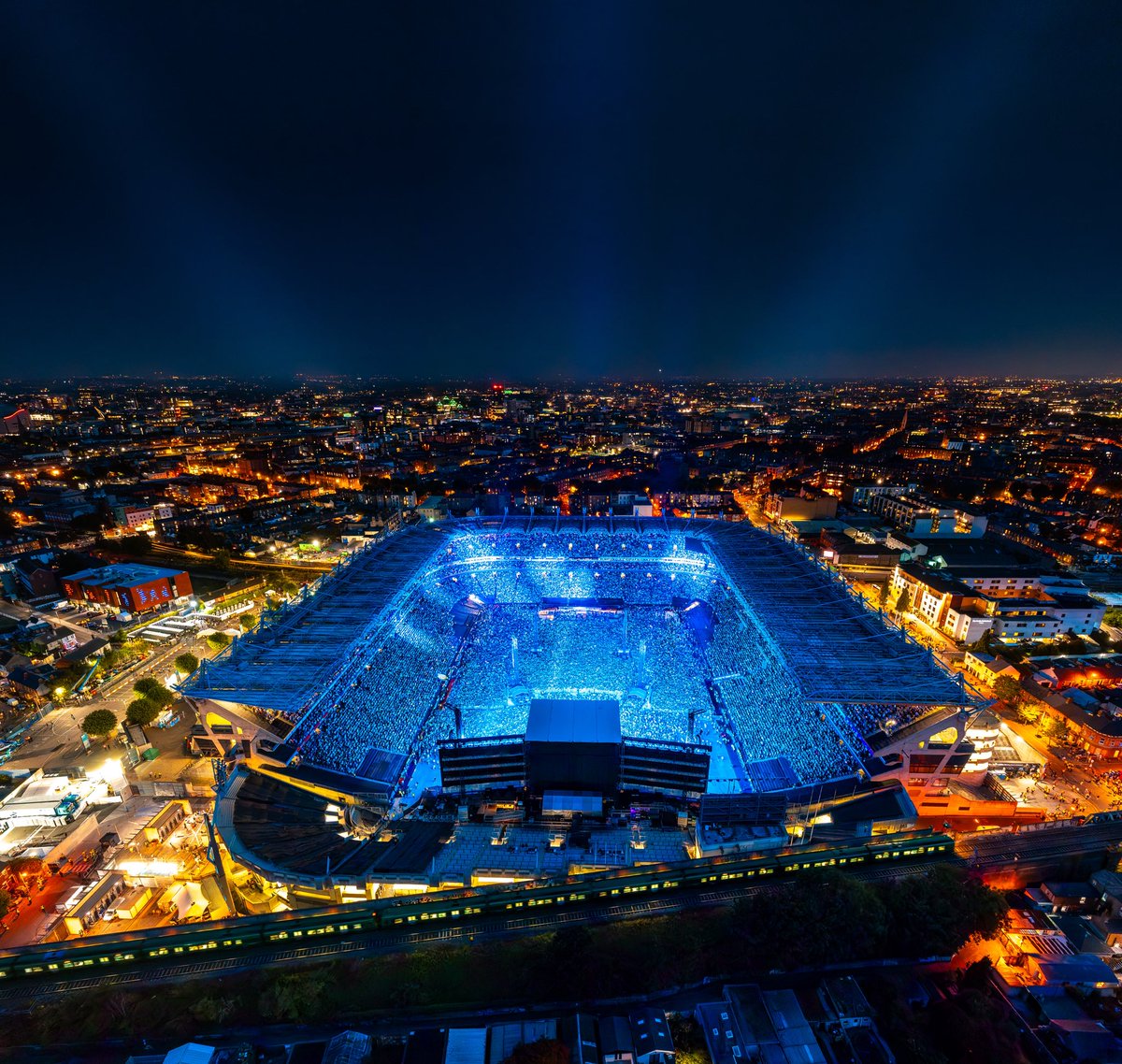 A sea of blue tonight at Croke Park, for Oasis Night One 💙🩵 #oasis #oasisdublin #dublin