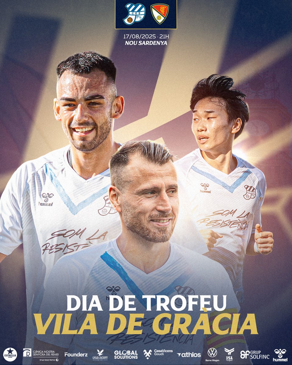 Club Esportiu Europa (@ceeuropa) on Twitter photo 𝐷𝐼𝐴 𝐷𝐸 𝑻𝑹𝑶𝑭𝑬𝑼 𝑽𝑰𝑳𝑨 𝑫𝑬 𝑮𝑹𝑨̀𝑪𝑰𝑨 🔥🏆
𝗙𝗲𝗺𝗲𝗻𝗶́:
⚽️ <a href="/SDHuescaFem/">SDHuesca Femenino</a>
⏰ 18:30h
𝗠𝗮𝘀𝗰𝘂𝗹𝗶́:
⚽️ <a href="/TerrassaFC/">Terrassa FC</a>
⏰ 21h
📍 Nou Sardenya
📺 <a href="/esport3/">Esport3</a>
#futbolcat 𝐷𝐼𝐴 𝐷𝐸 𝑻𝑹𝑶𝑭𝑬𝑼 𝑽𝑰𝑳𝑨 𝑫𝑬 𝑮𝑹𝑨̀𝑪𝑰𝑨 🔥🏆
𝗙𝗲𝗺𝗲𝗻𝗶́:
⚽️ <a href="/SDHuescaFem/">SDHuesca Femenino</a>
⏰ 18:30h
𝗠𝗮𝘀𝗰𝘂𝗹𝗶́:
⚽️ <a href="/TerrassaFC/">Terrassa FC</a>
⏰ 21h
📍 Nou Sardenya
📺 <a href="/esport3/">Esport3</a>
#futbolcat