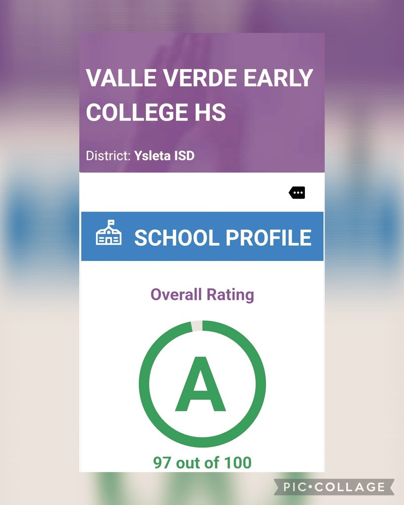 🎉 Valle Verde ECHS has earned an 🅰️ rating from TEA +5 Distinctions‼️

That's not all, Spartans achieved double-digit GAINS in 3 EOCs at MASTERY level 💥 📈

A true reflection of the commitment, purpose &amp; hard work of our Spartan community 🙌

#ONETeamMission #ExcellenceByDesign