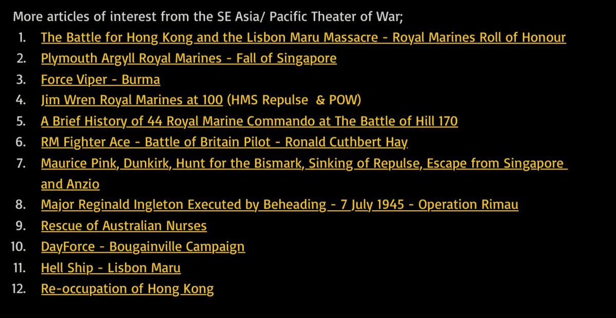 Royal Marines served in the South-East Asian theatre of War on capital ships, in the air and on the ground in various roles &amp; units, those captured suffered terribly, some were transported on Hell Ships, many POW’s would never return #VJDay80 

royalmarineshistory.com/post/vj-day-vi…