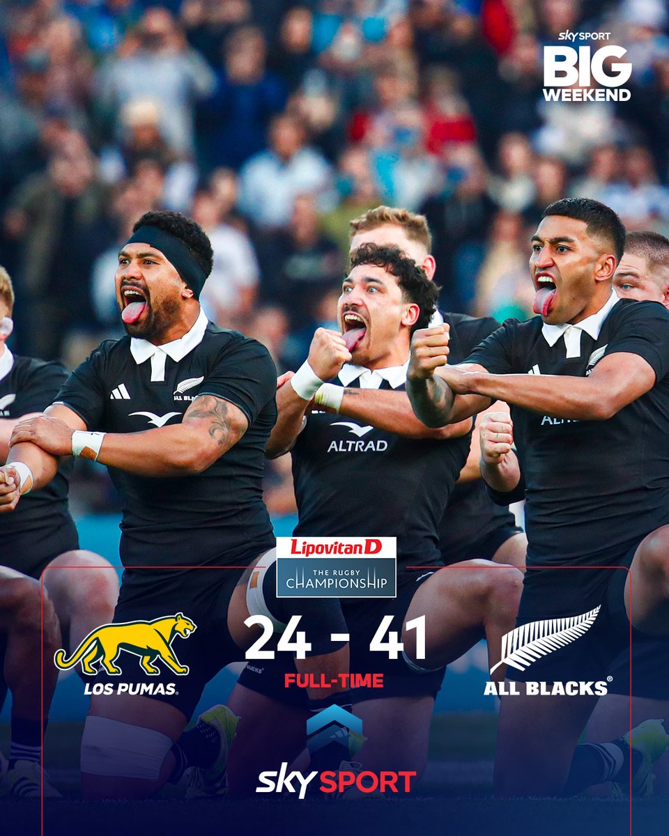 skysportnz's tweet image. Full-time in Cordoba 🖤 

The Rugby Championship is LIVE with #SkySportNZ