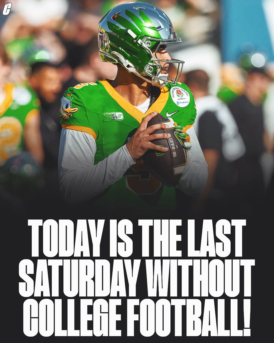 Today is the last Saturday of the year without College Football🙏🏼