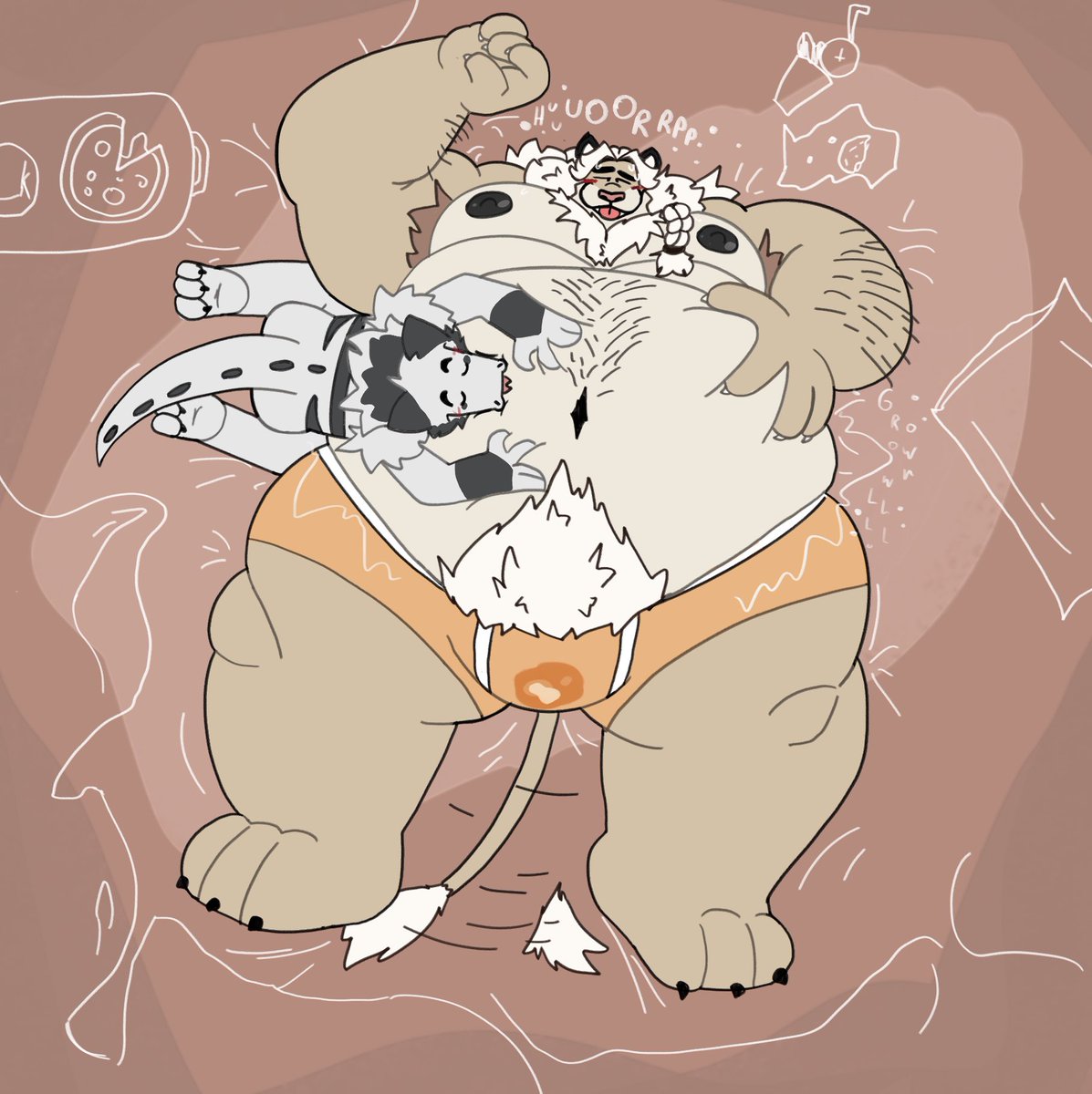 pro tip: stuff your lion friend if you want yourself a comfy bed :3 🦁🐊 

gift for vro <a href="/BIGLIONCLAWS/">vinni 🦁🔞</a>